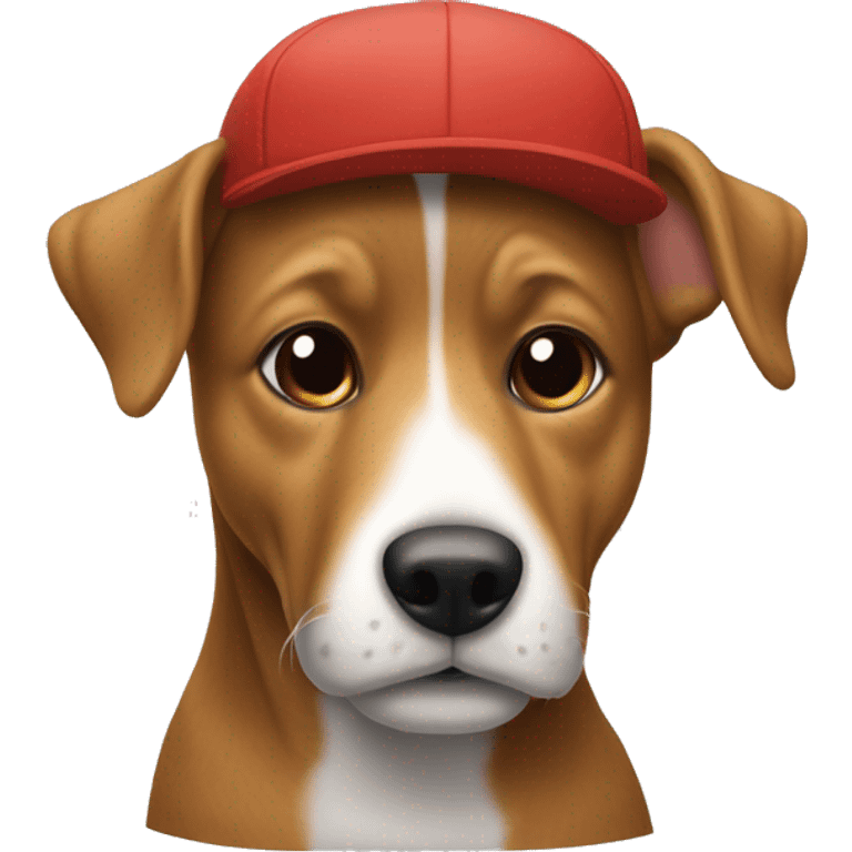 hund trägt eine balue Mütze emoji