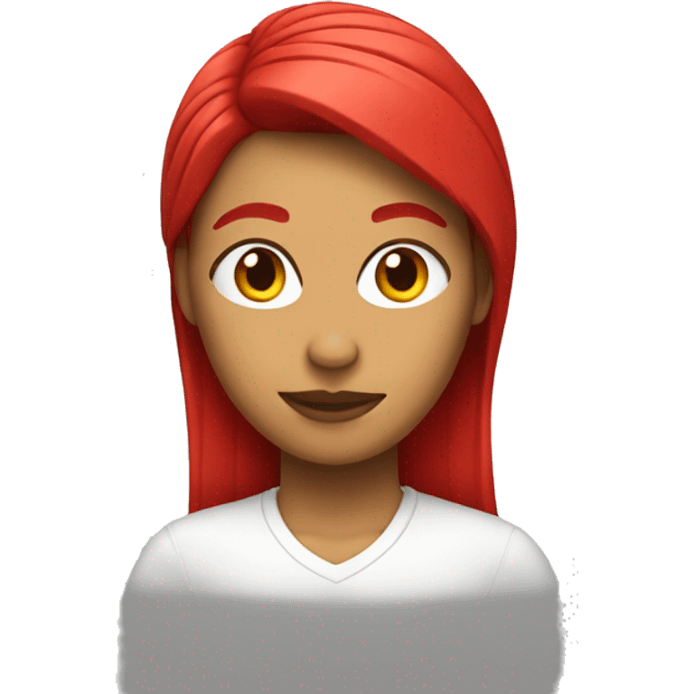 chica con pelo rojo emoji