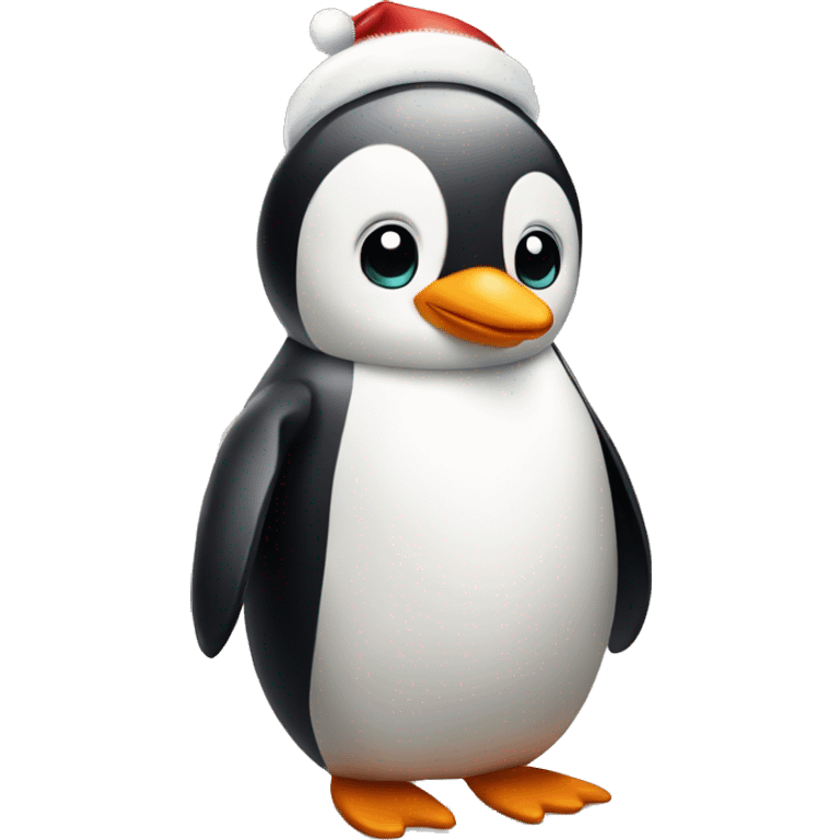 Cute Christmas penguin  emoji