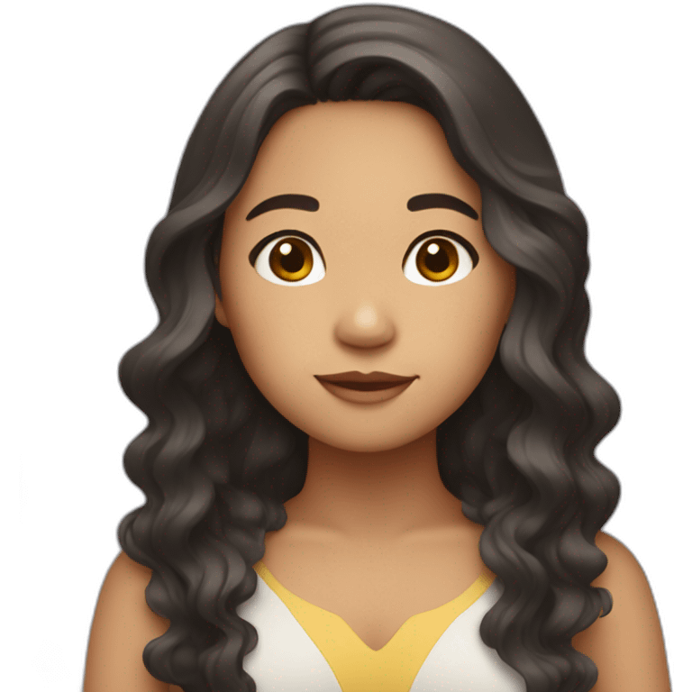 Filipino girl with wavy hair emoji