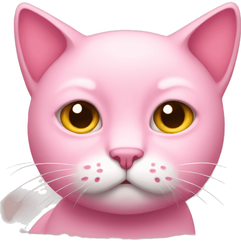 Sad pink cat emoji