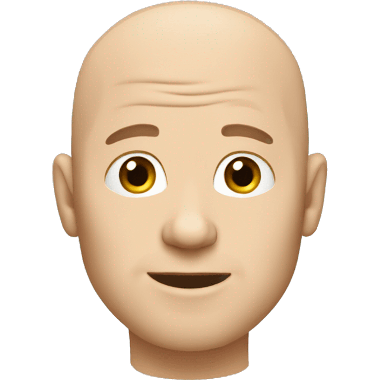 Bald white male with chin hair emoji