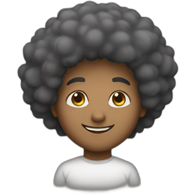 afro smile emoji