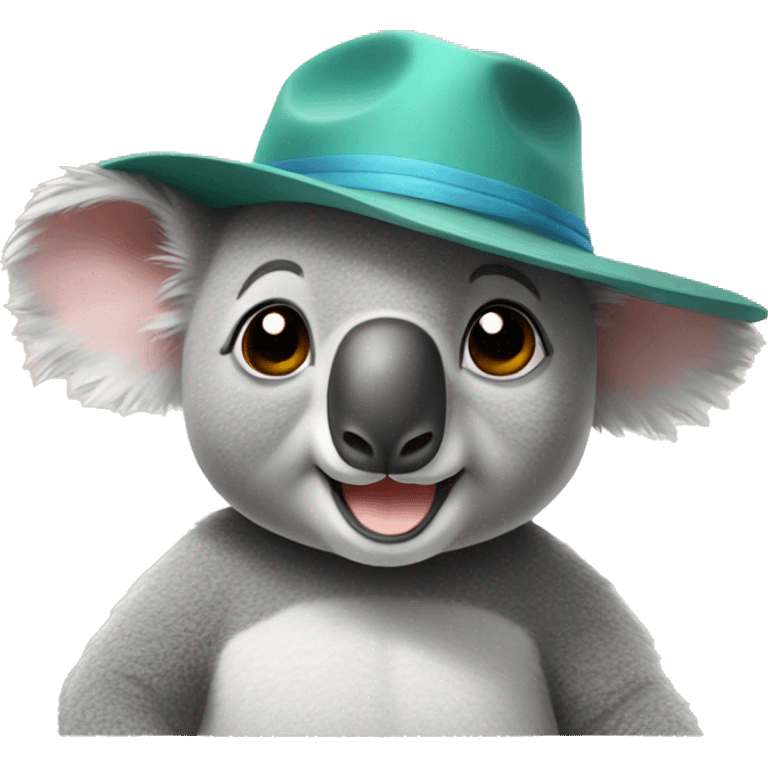 Koala with hat emoji