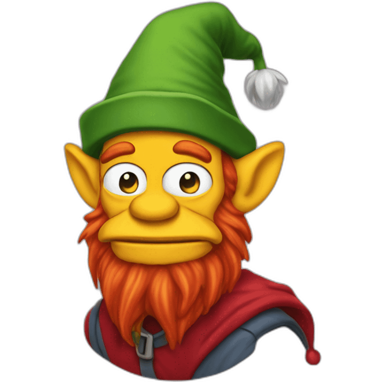 groundskeeper willie as an elf emoji