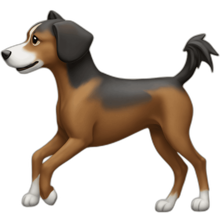 chien sur un cheval emoji