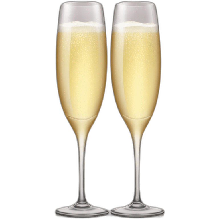 two glasses of champagne christmas emoji