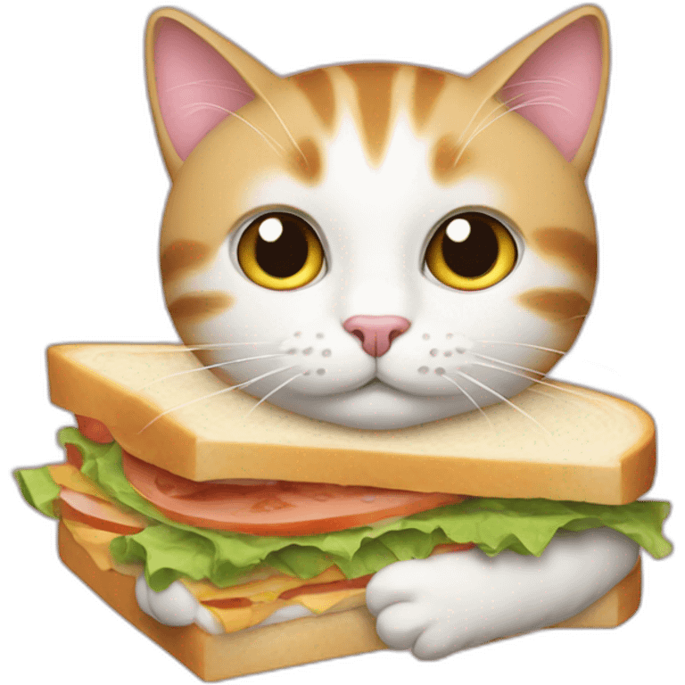 cat with sandwich in herpaw emoji