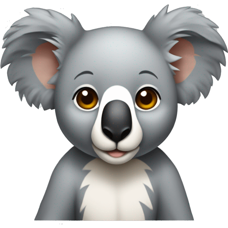 Un koala que tenga caracteristic as shuares como rayas en la cara   emoji