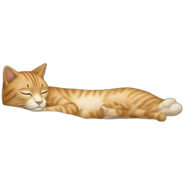 a large cat sleeping on the laptop of a woman with pale skin and long brown straight hair emoji