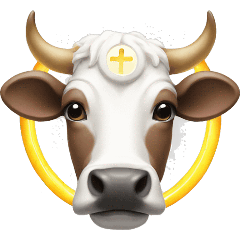 cow-with-religious-halo-nimbus-ring-above-head emoji