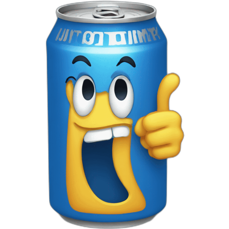 Blue Beer can laughing emoji emoji