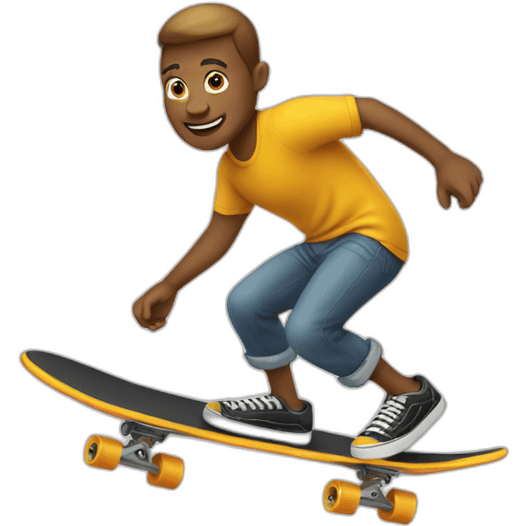 dude surfing on a skate board emoji