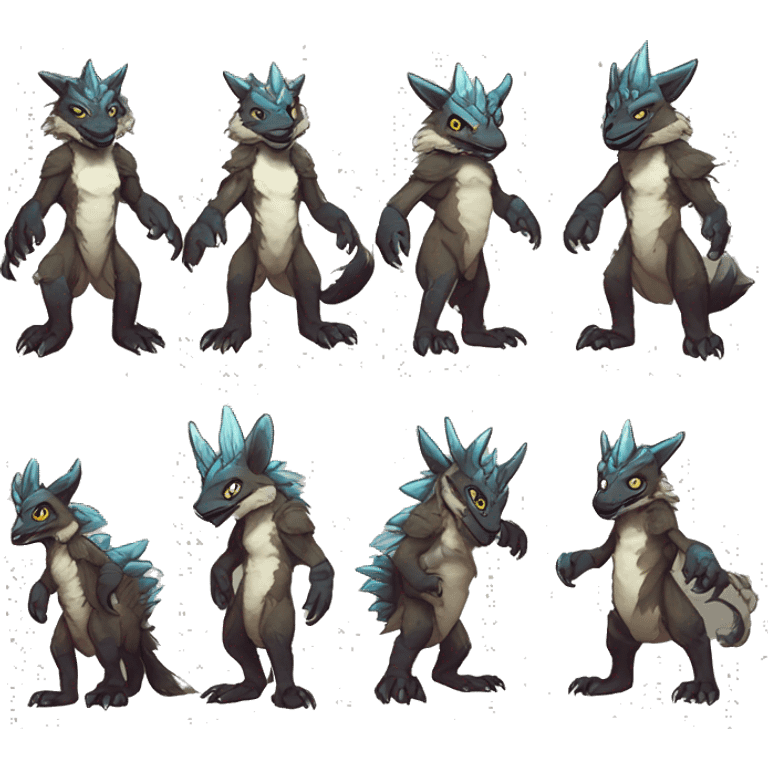 Cute Protogen-vernid-sergal-wickerbeast by griffsnuff & LiLaiRa & Falvie full body  emoji