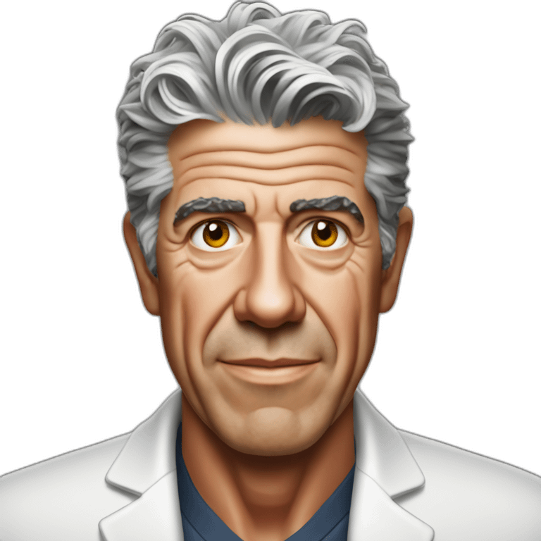 Anthony Bourdain realistic emoji