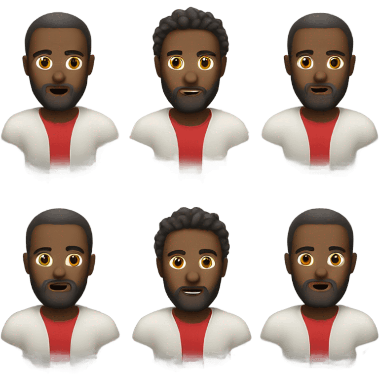 Black jesus with a red mohawk emoji