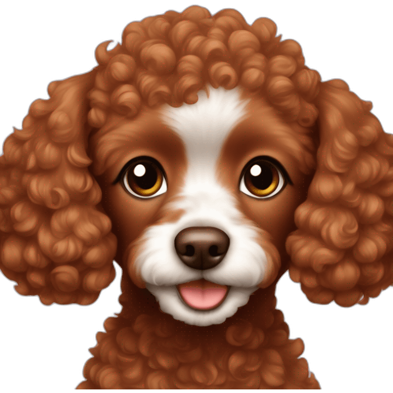 red brown toy poodle girl emoji