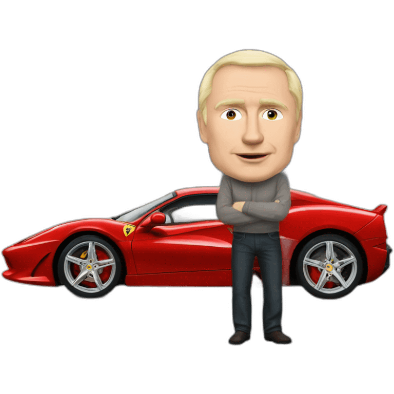 Vladimir Poutine en ferraris  emoji