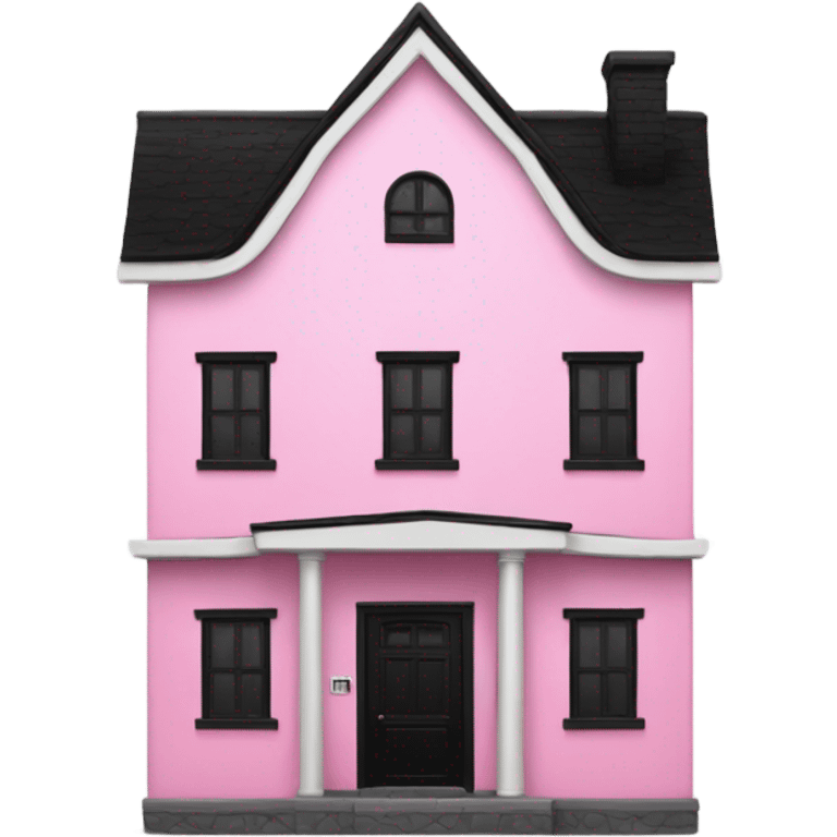 Modern pink and black house  emoji