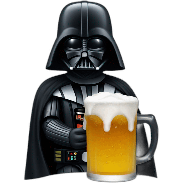 Darth vader drinking beer emoji