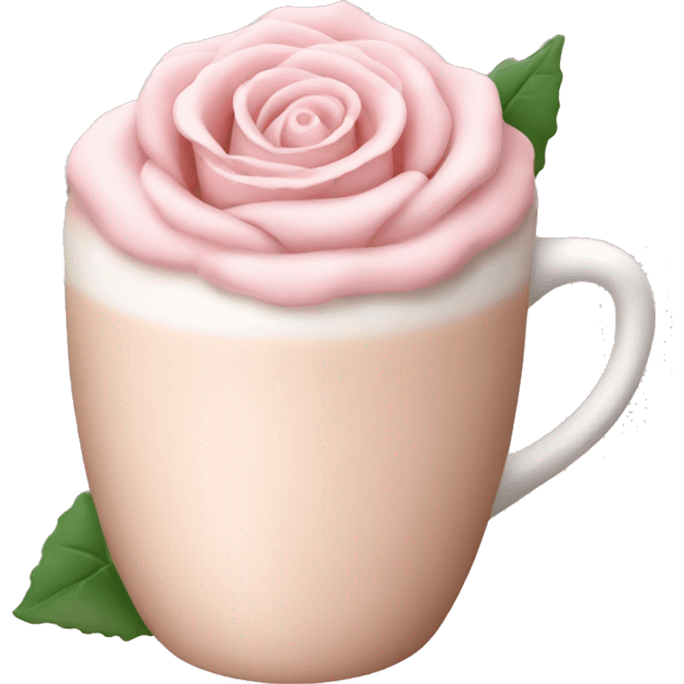 Light Pink Rose latte emoji