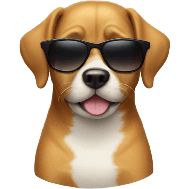 Dog wearing sunglasses emoji