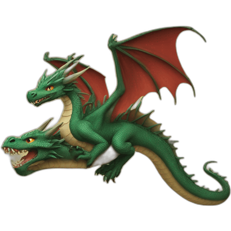 dragon riding a dragon emoji