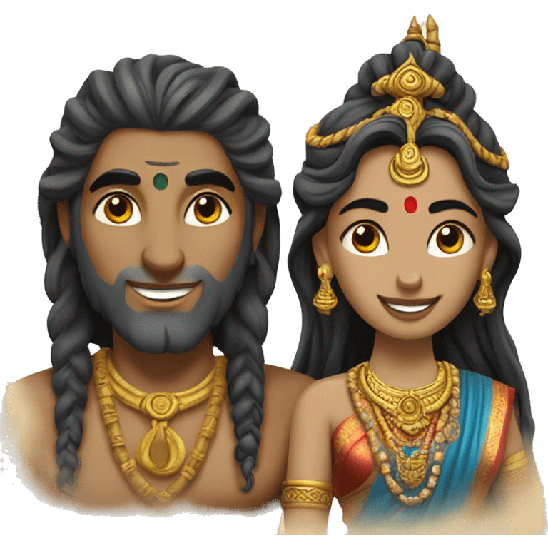 Lord shiva and parvati emoji