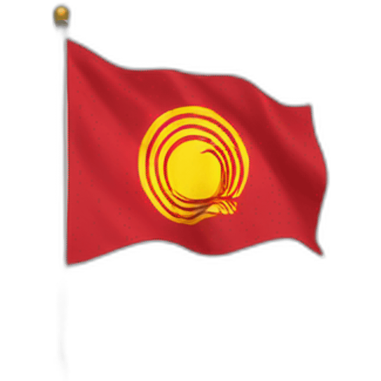 Kyrgyz flag on a mountain emoji