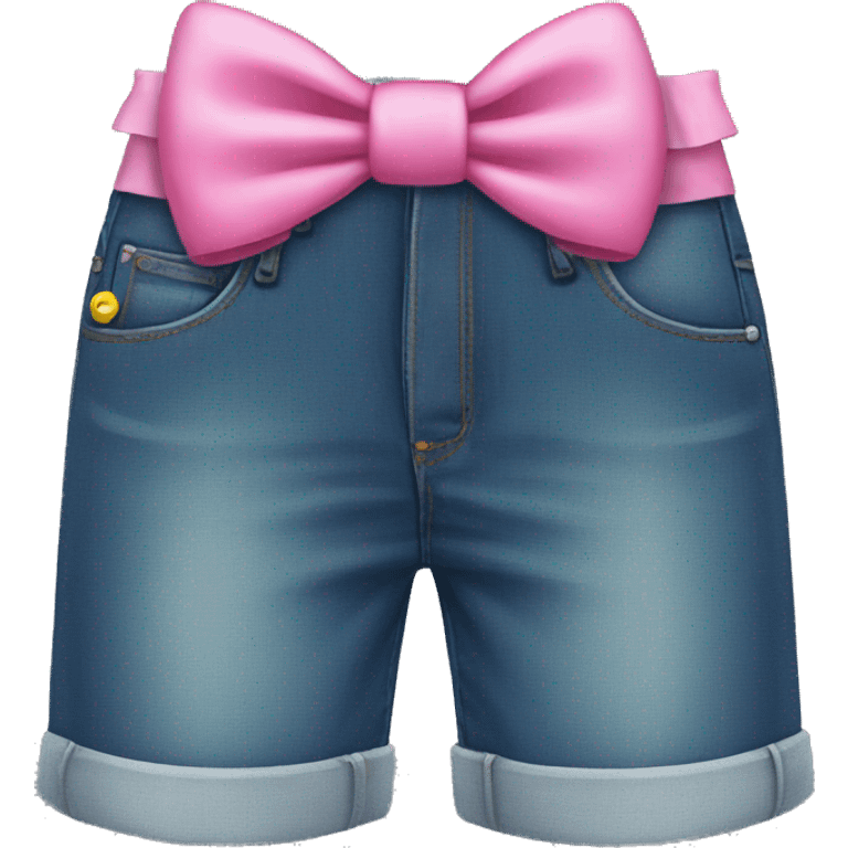 jorts with pink bow emoji