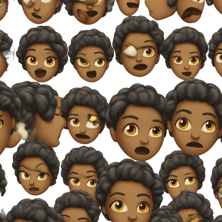 Black girl giving a stank face  emoji