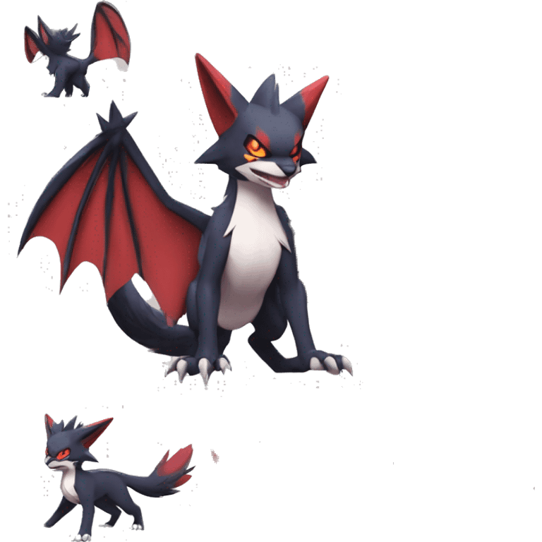 Noivern-Litten-Zoroark-Zangoose full body emoji