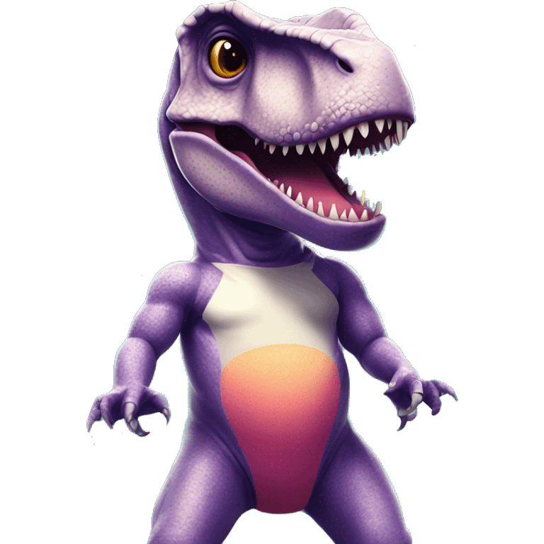 t-rex in a bathing suit in space  emoji