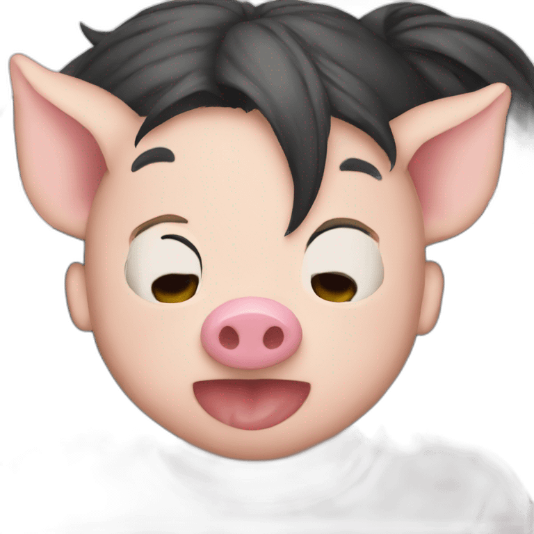 pig boy kiss emoji