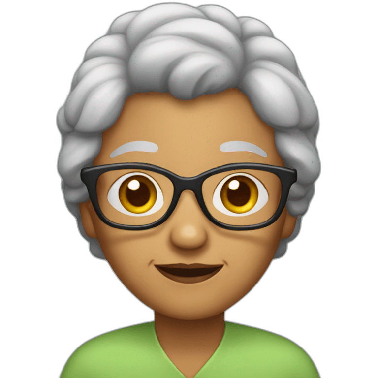 grandmother with glasses emoji