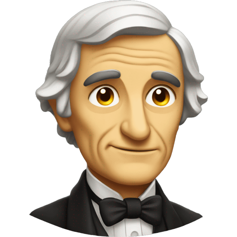 Ralph Waldo Emerson looking at the sun emoji