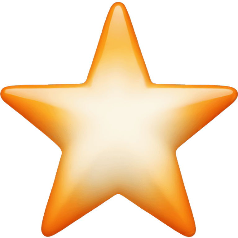 one plain bright orange star  emoji