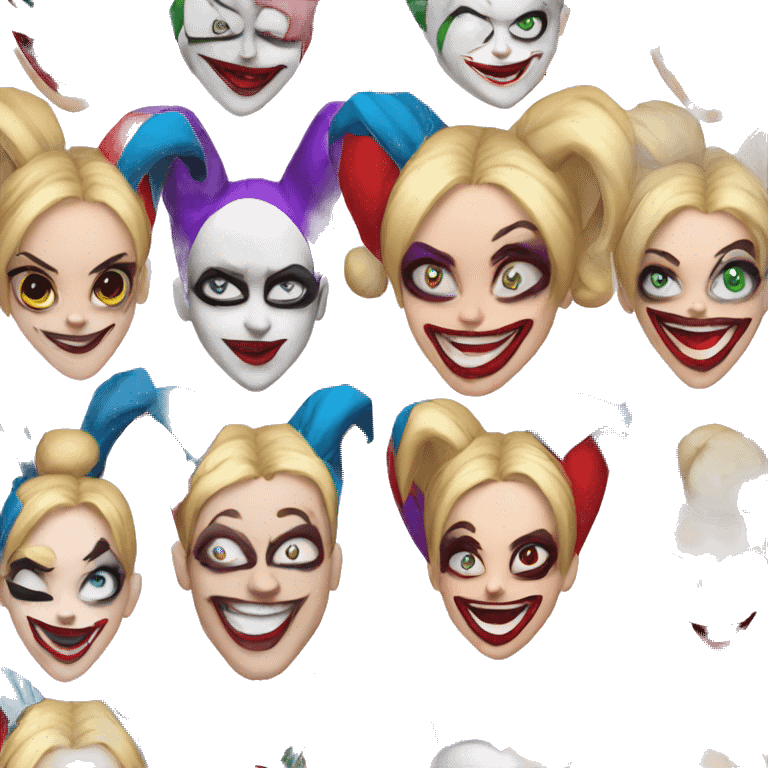 Harley Quinn in her jester outfit emoji