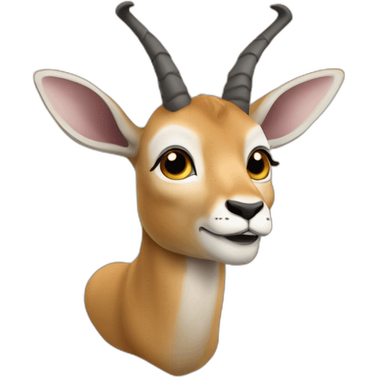 Zizi sur une antilope emoji