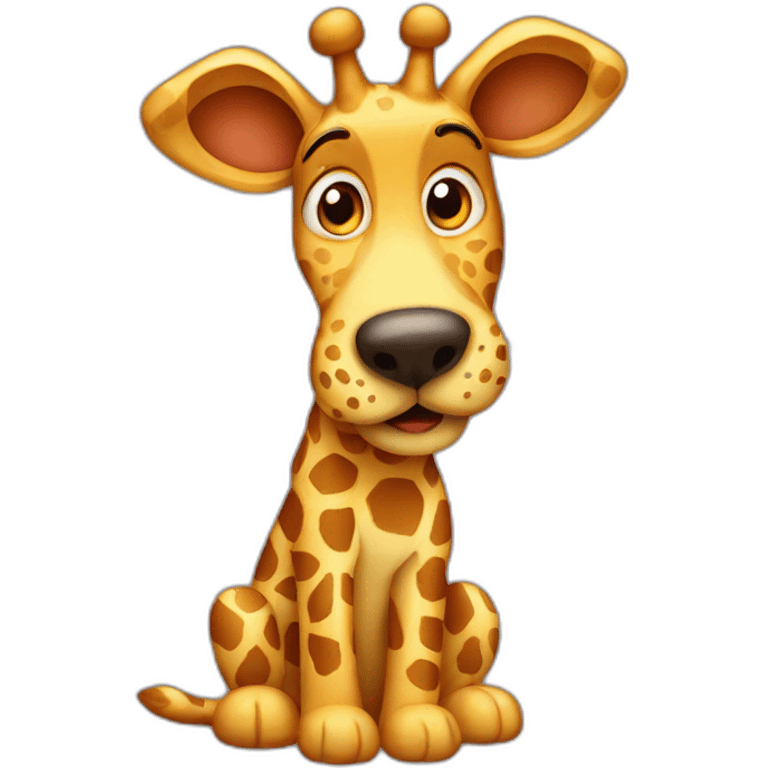 dog as a giraffe emoji