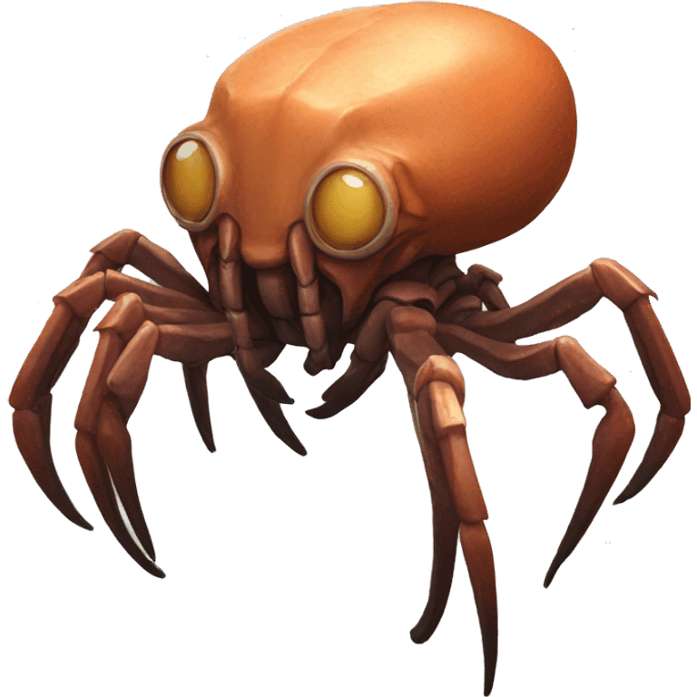 headcrab from half-life with four legs eyesless emoji