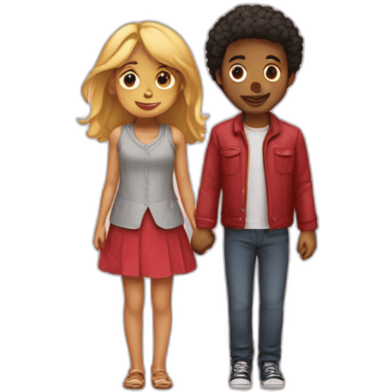 Love girl and boy emoji