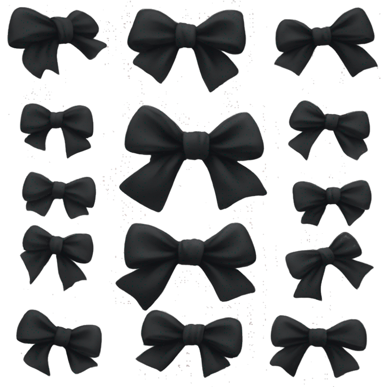 black velvet bow emoji