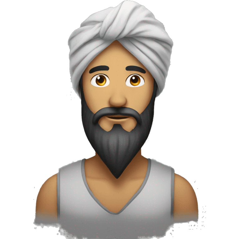 a turban guy with long beard emoji