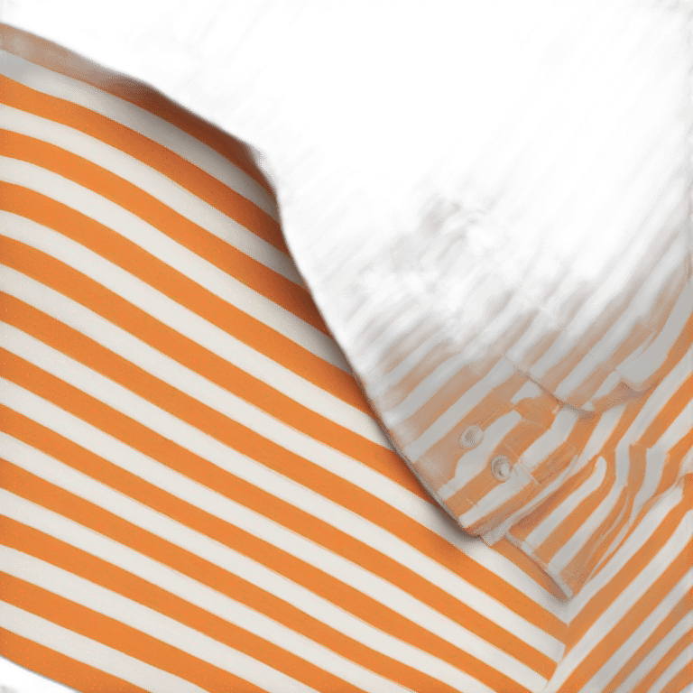 Orange and white striped polo shirt emoji