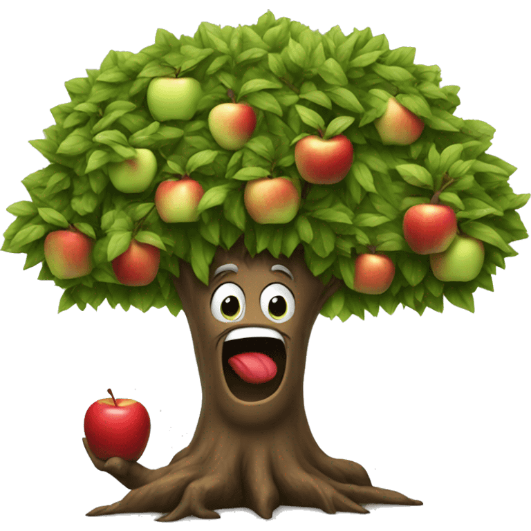 Apple eating tree emoji