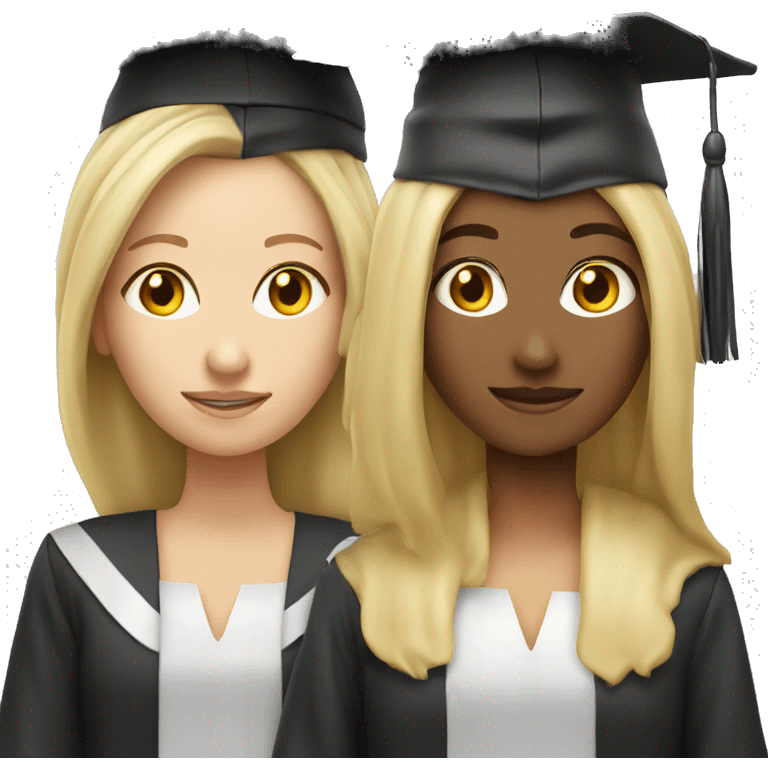 White skin female with blond hair and with phd student graduation hat emoji