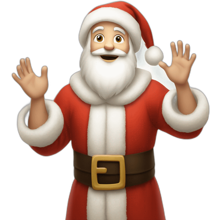 Full height Actively gesturing with hands pale skin Santa Claus emoji