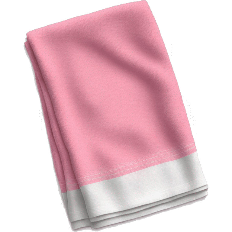 Realistic flat pink dish towel. emoji