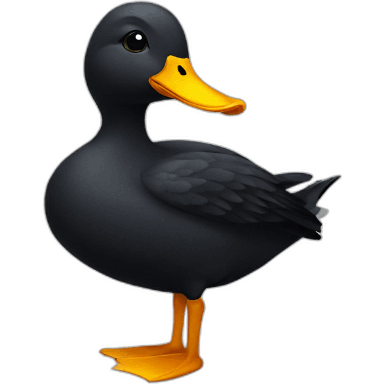 a dark duck emoji